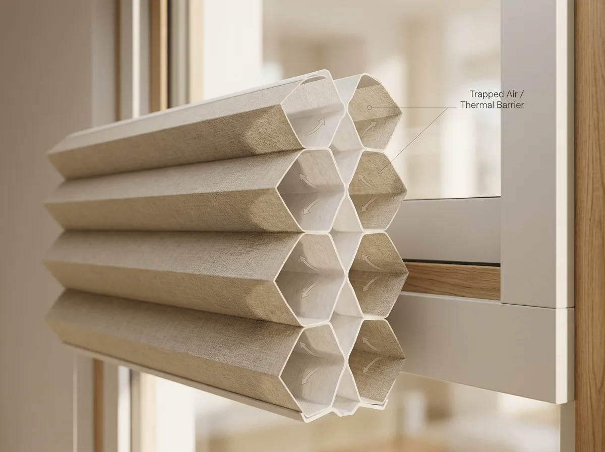 Duette honeycomb isolerende dobbelt plissé